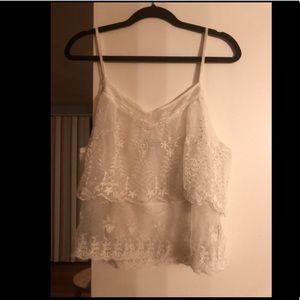 Cute Sheer American Eagle Tank w Lace detail